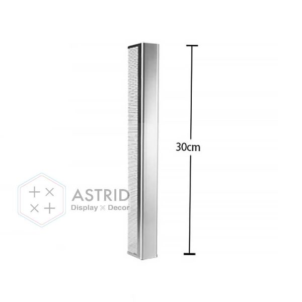 Wall-Mounted Wig Display Rack – Silver Stainless Steel Holder for Hair Extensions with Custom Logo - Image 3