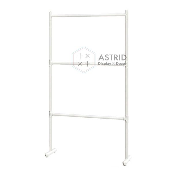 Movable 3-Tier Wig & Hair Extension Rack, Gold Rolling Rail Display Stand for Salons - Image 5