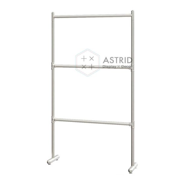 Movable 3-Tier Wig & Hair Extension Rack, Gold Rolling Rail Display Stand for Salons - Image 4