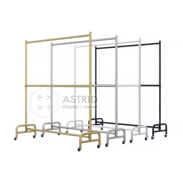Hair Extension Display Stand 2-Tier Steel Floor Rack for Beauty Salons - Image 3