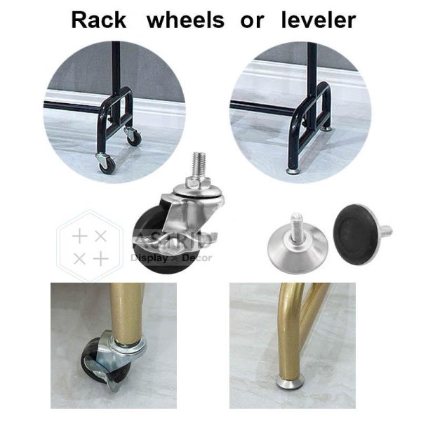 Hair Extension Display Stand 2-Tier Steel Floor Rack for Beauty Salons - Image 4